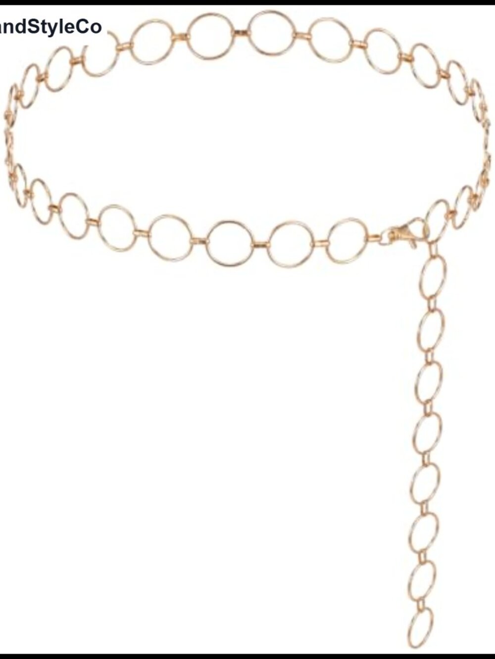 Chunky Metal Waist Chain Belt Adjustable Boho Western O-Ring Link